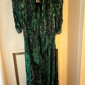 Snake print green dress from Ba&sh. Size 0 but fits like S/M.